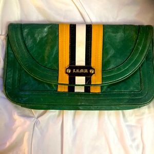 L.A.M.B. Bags | L.A.M.B. Brand New Gwen Stefani Large Clutch Bag Hunter Green